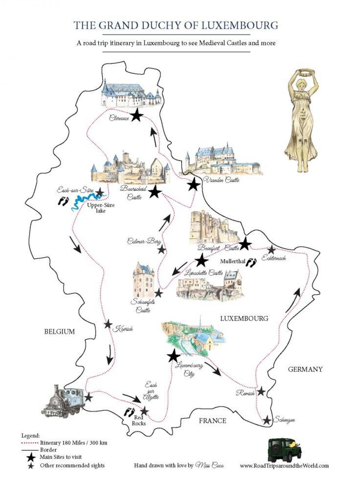 แผนที่ลักเซมเบิร์กปราสาท