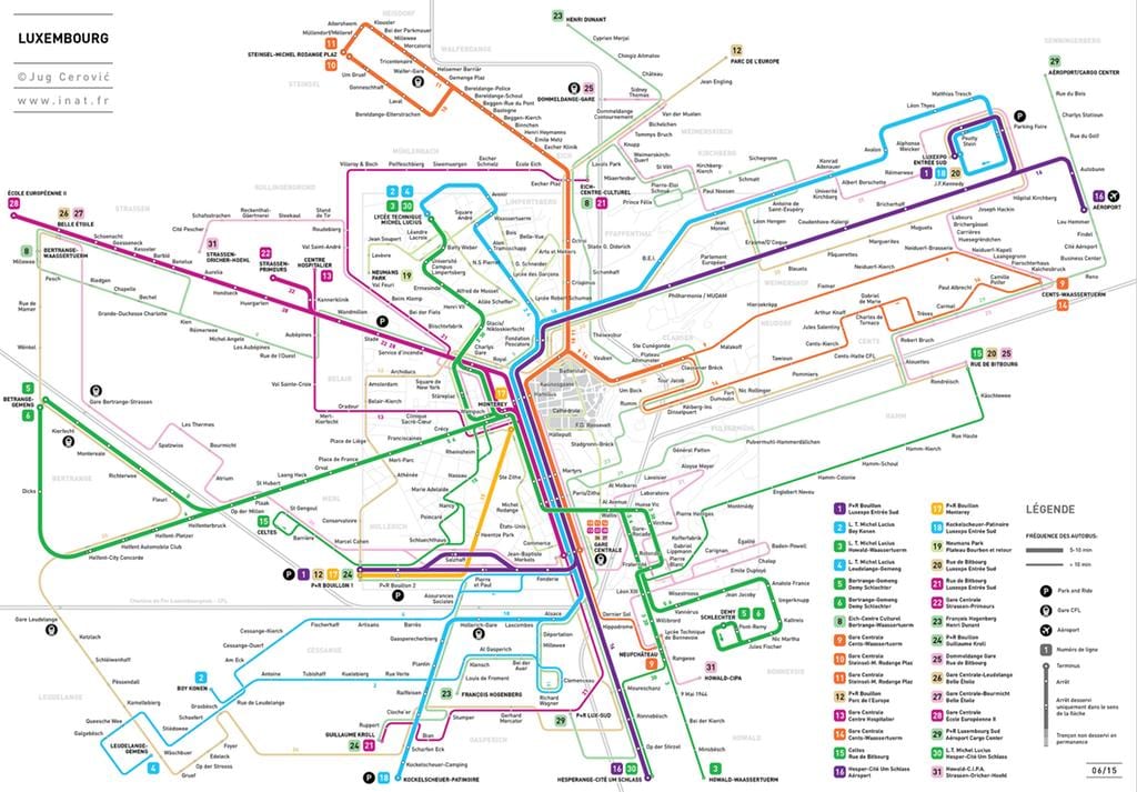 แผนที่ลักเซมเบิร์กเมโทร